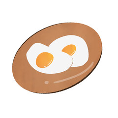 fried eggs and bacon