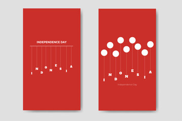 Indonesia Independence Day Bundle Greeting Template