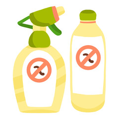 Pastel Gardening Equipment Pest Spray Illustration