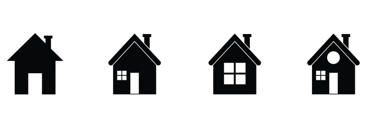 House Icon Set. Home vector illustration symbol.
