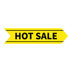 Hot Sale In Yellow Color And Right Rectangle Arrow With Black Line For Promotion

