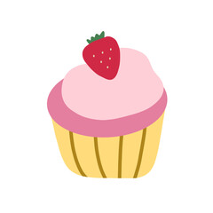 Strawberry cream cupcake 