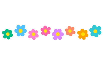 Floral line for page header decoration 