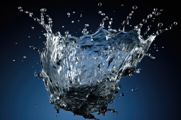 Ai. Splash - Fresh Drop In Water. Generative AI.