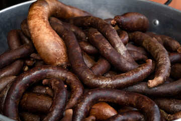 Black pudding food for sale