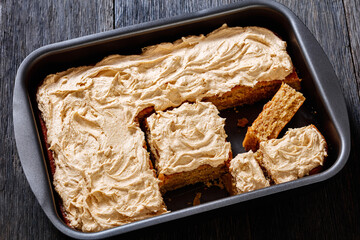 Sweet Peanut Butter Sheet Cake, top view