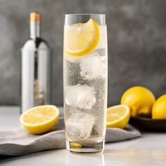 Sweet and Tangy Citron Drink with Fresh Lemon Wedges