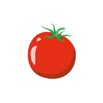 Delicious ripe juicy tomato isolated, healthy eating and food concept