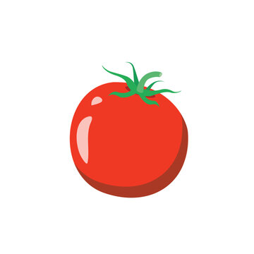 Delicious ripe juicy tomato isolated, healthy eating and food concept
