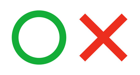 Correct answer and incorrect answer. Vector.