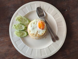 Thai food on a white plate