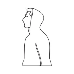 a outline human graphic conceptual draw