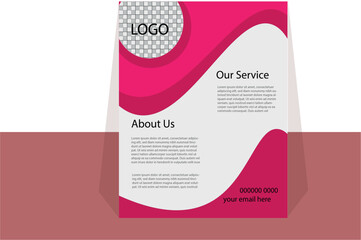 Flyer design business poster pamphlet cover design layout space for corporate business flyer  template  set  with pink  color  layout a4  cove design for annual    
