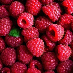 Full frame close-up of raspberries