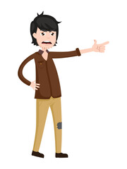 child pointing to the right