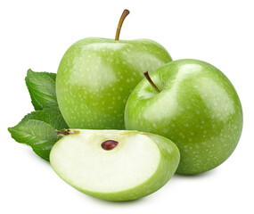 Green apple isolated on white background