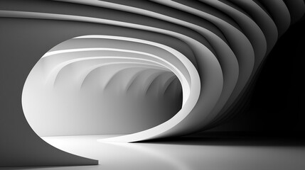 Obraz premium Generative AI, Serenity in Simplicity: Exploring Minimalist Lines and Curves