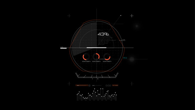Futuristic HUD Cyberpunk Diagram