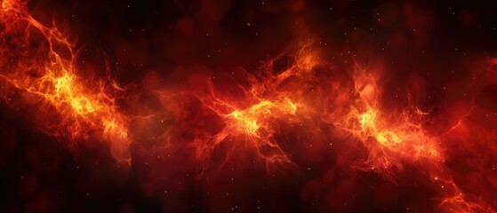 Fototapeta premium Red glow particle abstract background. Light blurred of light glitter. Glow texture background. Generative AI