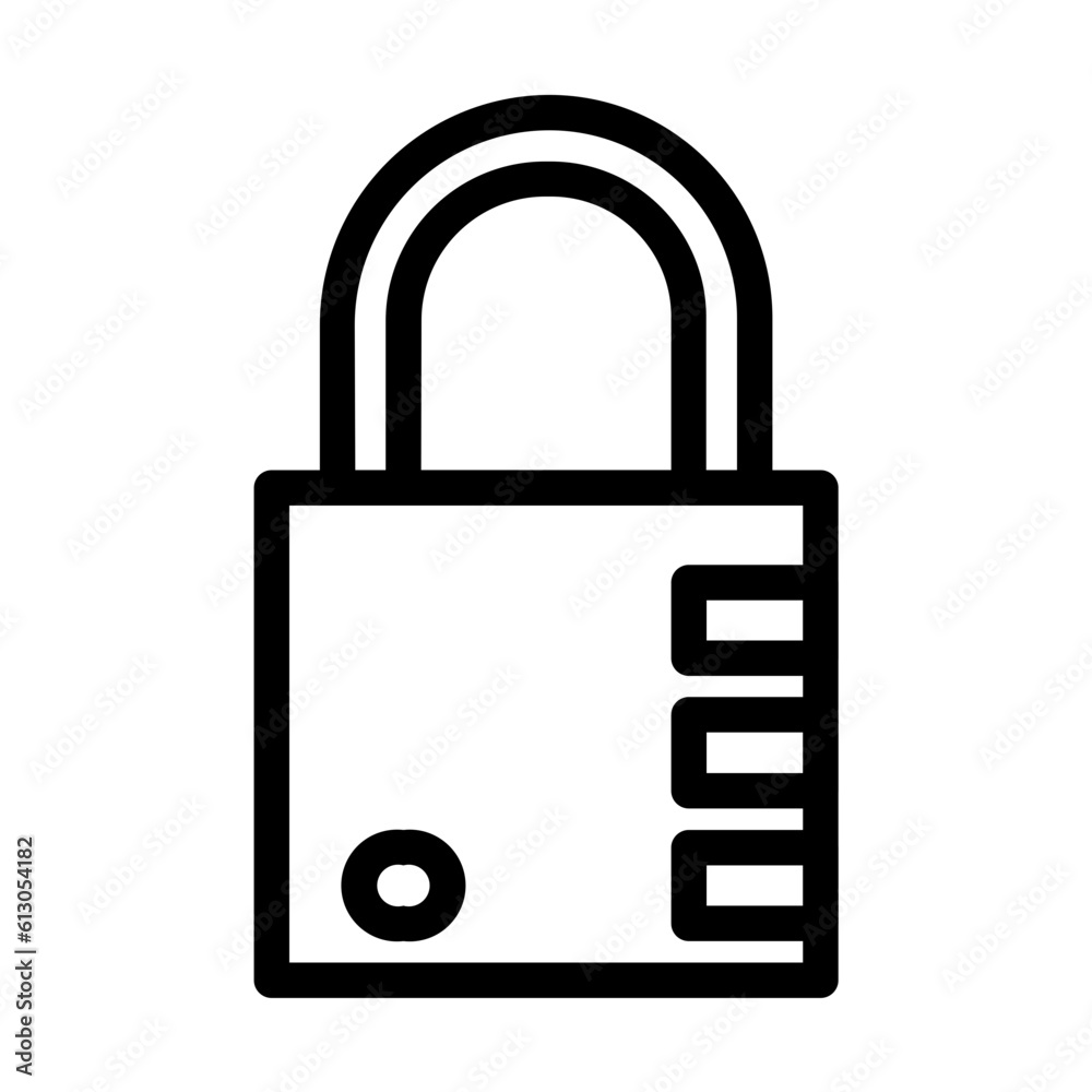 Poster padlock icon: a visual depiction of a padlock, typically used to symbolize security, privacy, or the