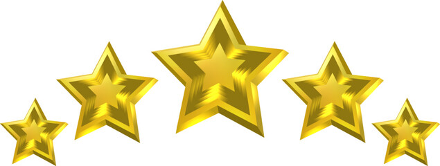 Five stars rating vector icon