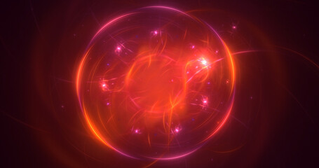 3D rendering abstract circle light background
