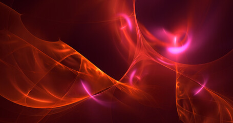 3D rendering abstract fractal light background