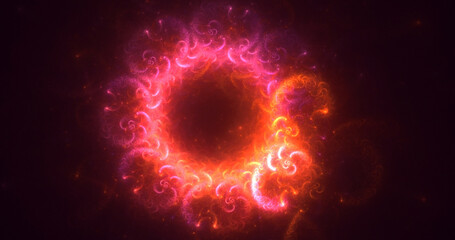 3D rendering abstract circle light background