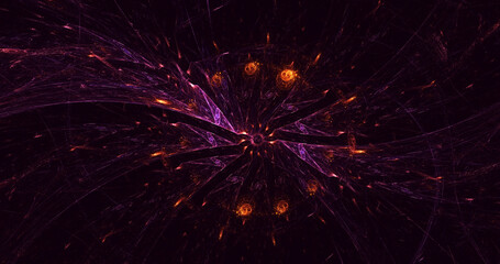 3D rendering abstract circle light background