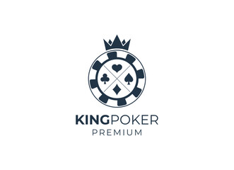 Obraz premium Poker club emblem logo design template