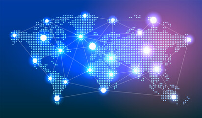 Global Network Map: Connecting the World © POKPAK