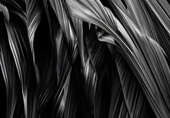 モノクロ　アート　背景　葉