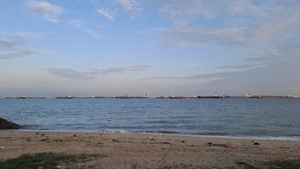 Evening Sky with Cloud in East Coast Park, Singapore