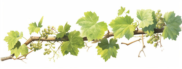 Lebendige Natur: Grüne Blätter des Weinrebenstrauchs