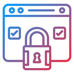 Vector Design Browser Security Icon Style