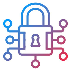 Vector Design Data Encryption Icon Style
