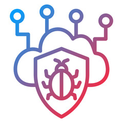 Vector Design Infected Cloud Icon Style