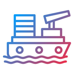 Vector Design Gunboat Icon Style
