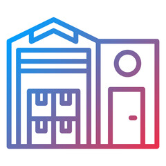 Vector Design Warehouse Icon Style