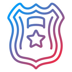 Vector Design Police Badge Icon Style