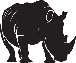 Rhinoceros vector silhouette illustration
