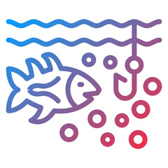 Vector Design Fishing Line Icon Style