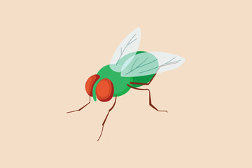 insects concept. Contact information. Colored flat vector illustration.