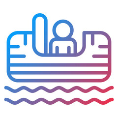 Vector Design Log Flume Icon Style