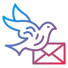 Vector Design Pigeon Post Icon Style