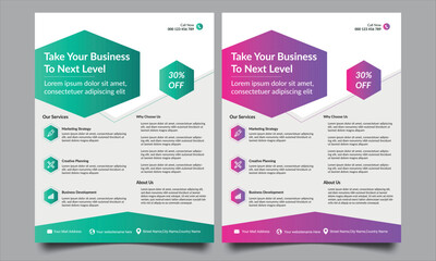 digital marketing corporate business flyer design template