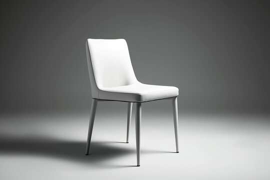 Contemporary white dining armchair