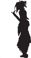 silhouette of a dancing girl