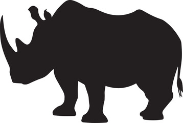 Fototapeta na wymiar Rhino Animal Vector silhouette illustration