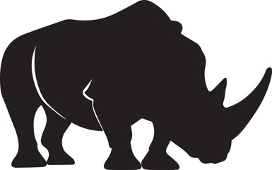 Rhino Animal Vector silhouette illustration